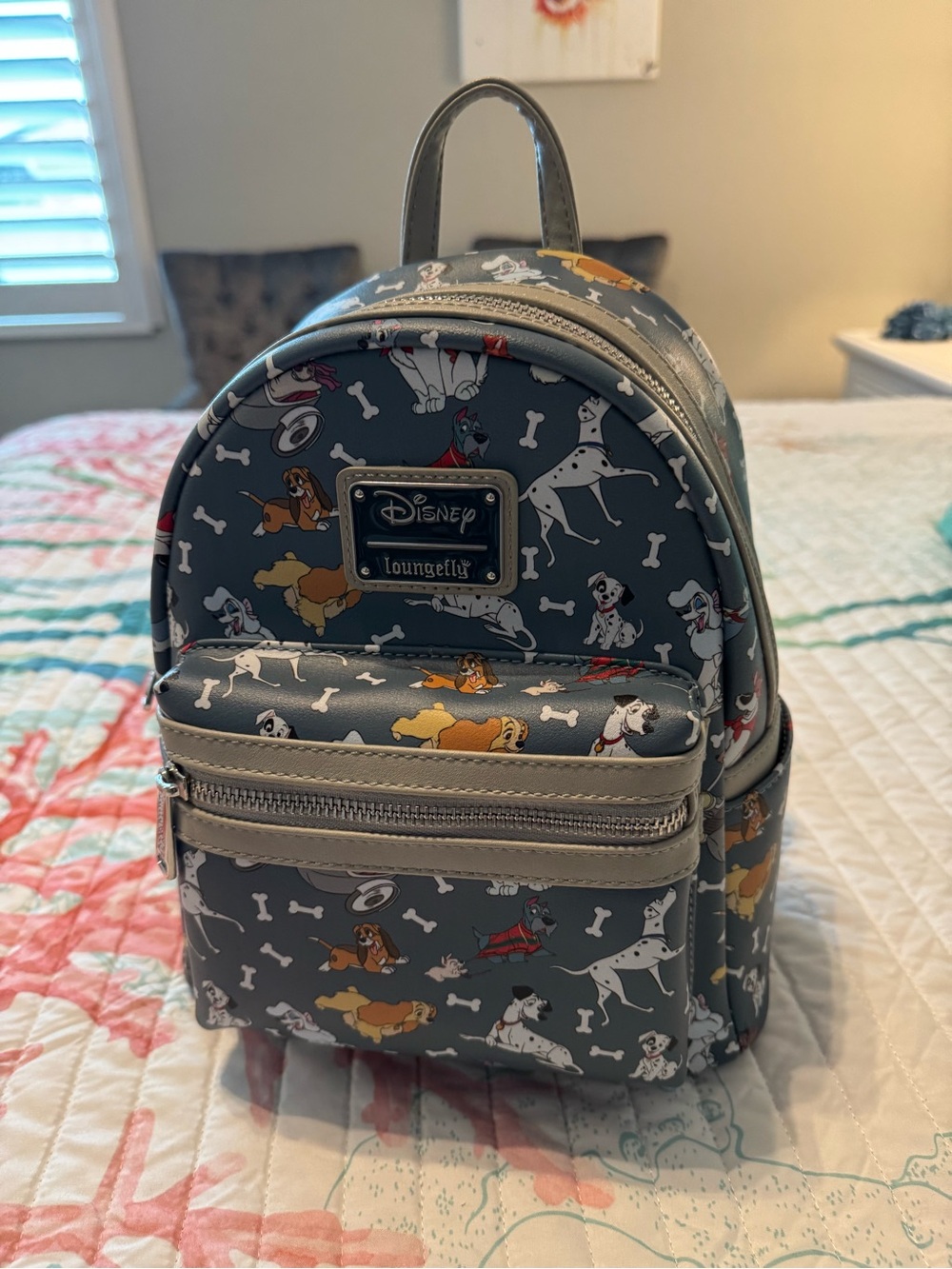 Loungefly Disney 101 Dalmatians Gray Mini Backpack